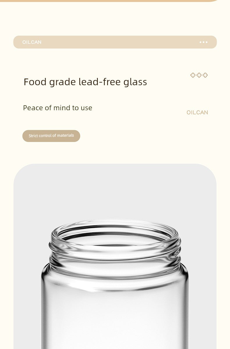 Glass Oil Pot for Kitchen Use, Leak-Proof Oil Bottle, Non-Drip Special Soy Sauce and Vinegar Seasoning Bottle, Oil Container