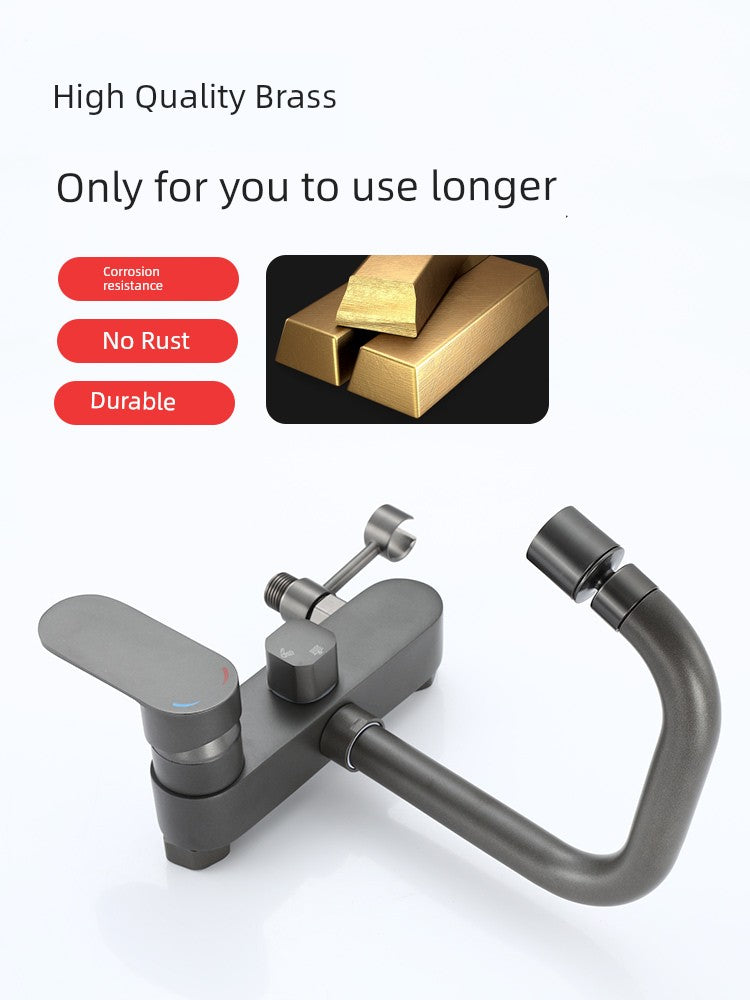 Wall-Mounted Hot and Cold Water Faucet for Kitchen, Wall-Mounted Sink for Washing Vegetables, Dishwashing Sink, Balcony Mop Washing Basin, Household Use