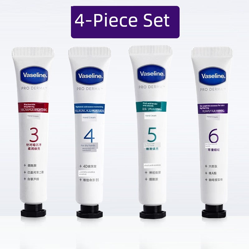 Vaseline Hand Cream Moisturizing and Hydrating for Women, Niacinamide Prevents Dryness and Cracking, Small Tube, Refreshing and Non-Greasy for Men in Summer