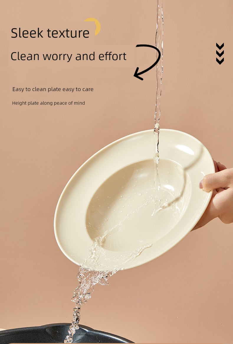 Fruit and Vegetable Salad Bowl, Deep Plate, Dessert Plate, ins Style, Simple Curry Rice, Instant Noodle Bowl, Home Use, High-End Feel