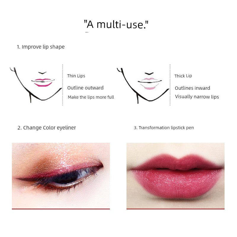 Flamingo Lip Liner Matte Lipstick Pen Waterproof Long-Lasting Non-Fading Genuine Eyeliner for Beginners and Students