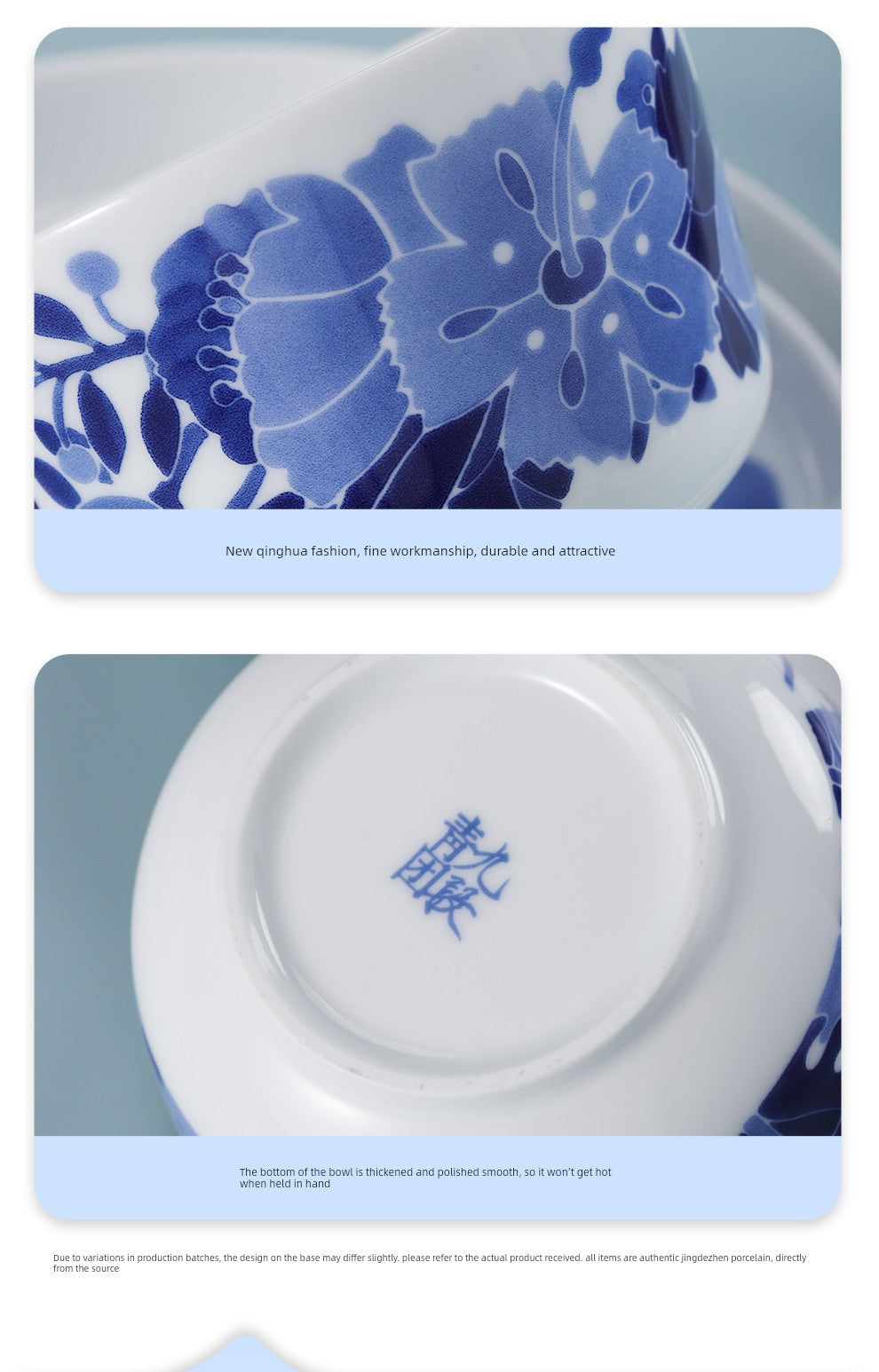 Jingdezhen Official Lead-Free Ceramic Tableware Set for Home Use, Including Rice Bowls, Water Cups, Chinese-Style Plates and Dishes, Suitable for Gifting
