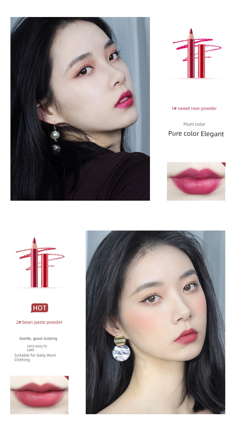 Flamingo Lip Liner Matte Lipstick Pen Waterproof Long-Lasting Non-Fading Genuine Eyeliner for Beginners and Students