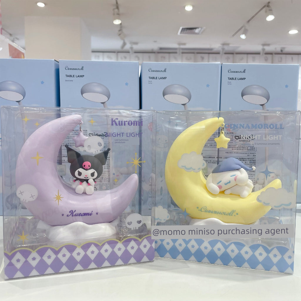 Miniso/Miniso Sanrio Cinnamoroll Moonlight Sweet Dreams Led Light-Up Ornament Kuromi Cute Night Light