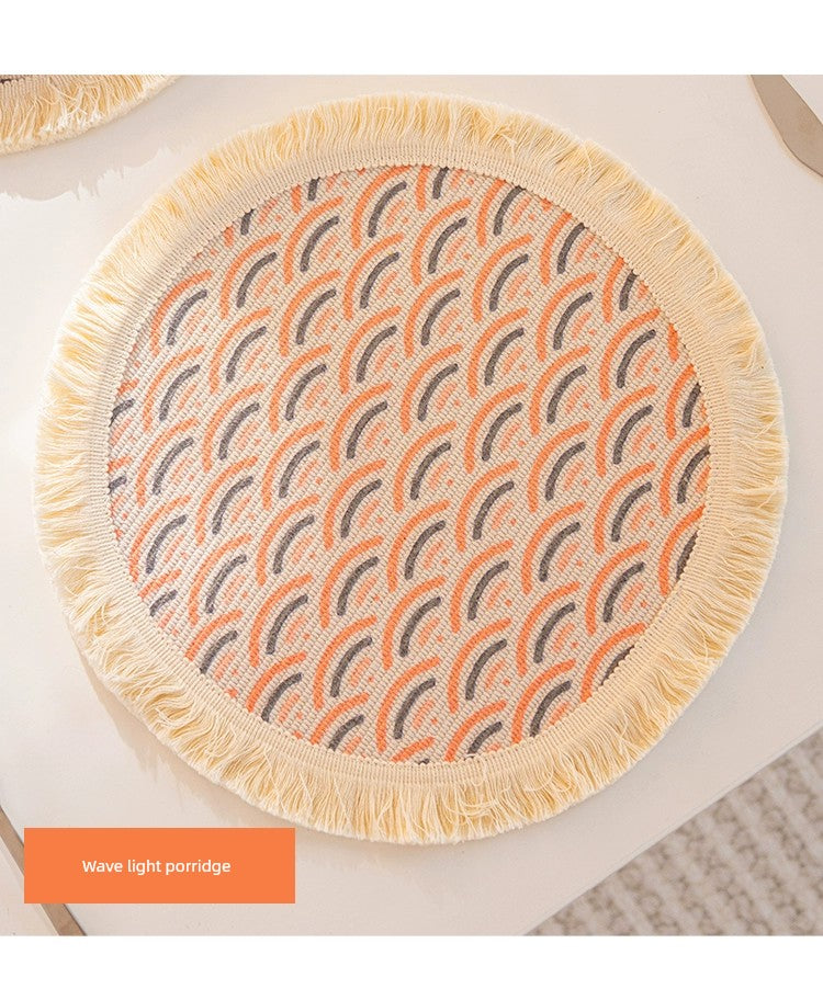 Scandinavian Placemats, Heat-Insulating Mats, Lunch Mats for Primary School Students, Household Dining Table Mats, Anti-Scalding Pot Mats, Plate Mats, Japanese-Style Coasters