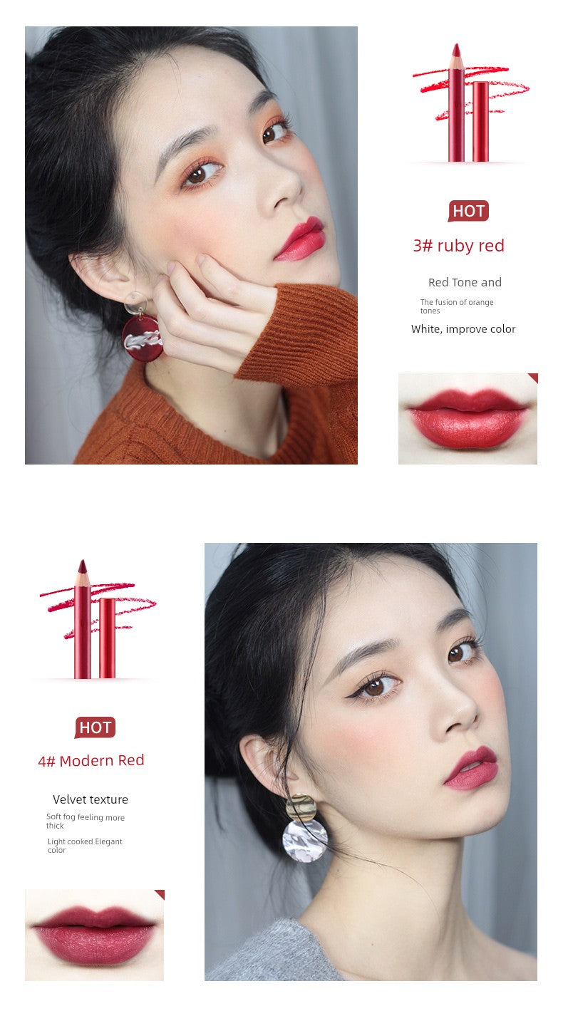Flamingo Lip Liner Matte Lipstick Pen Waterproof Long-Lasting Non-Fading Genuine Eyeliner for Beginners and Students