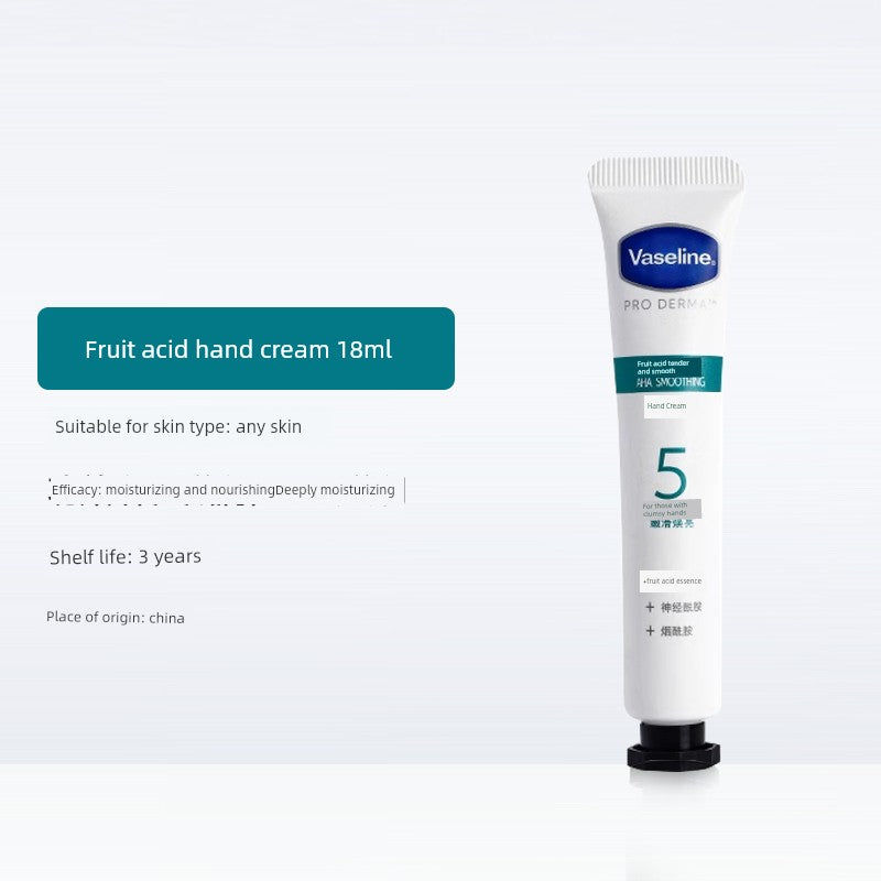 Vaseline Hand Cream Moisturizing and Hydrating for Women, Niacinamide Prevents Dryness and Cracking, Small Tube, Refreshing and Non-Greasy for Men in Summer