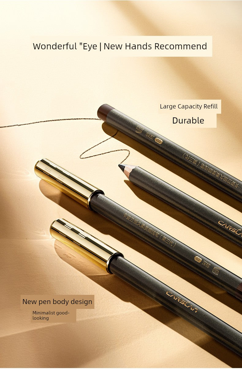 Kazilan Eyeliner Gel Pen Is Not Easy to Smudge, Is Waterproof, Long-Lasting, Suitable for Beginners, Beginners' Pen for Lower Eyelid, Hard Tip, Fine Tip for Women