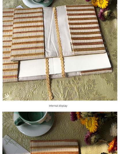 Life Comic Sunflower Embroidery A5B6A6 Handmade Cloth Book Cover Journal Book Sleeve Book Protector Cultural and Creative Gift