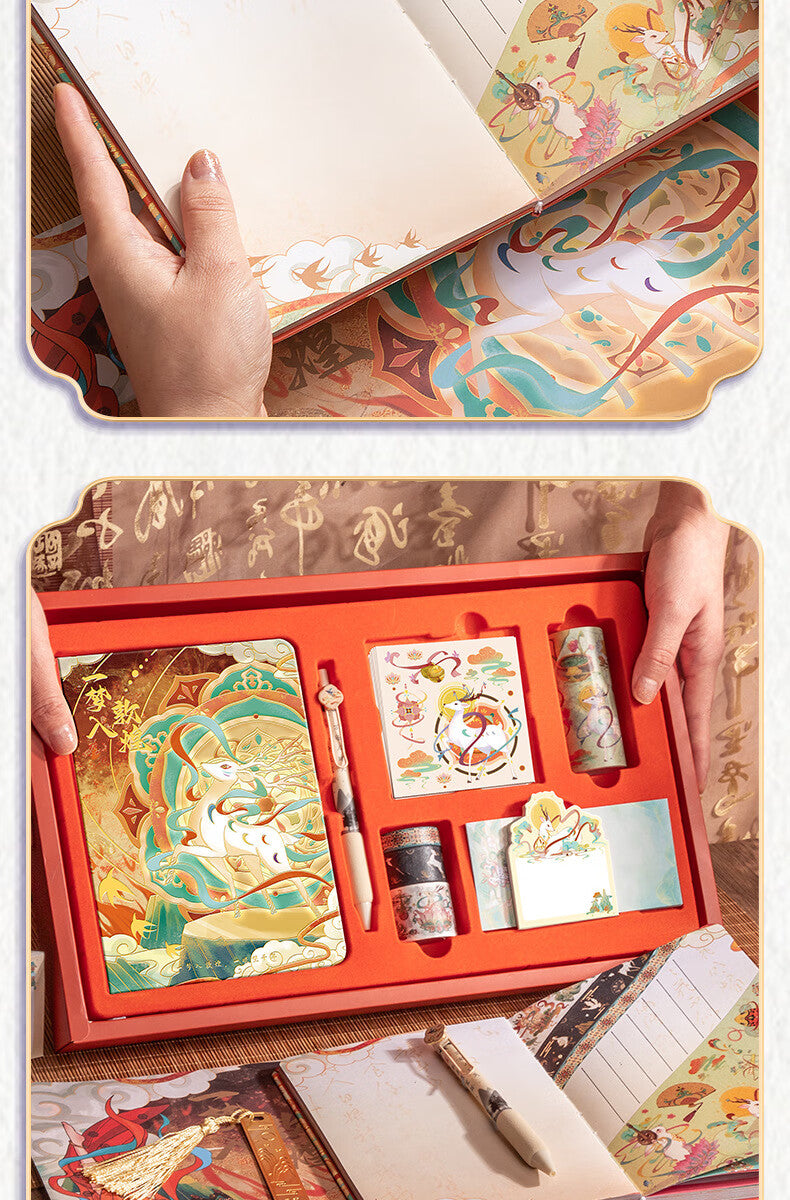 Kaba Bear Dunhuang-Inspired Creative Notebook Gift Set Cultural Souvenir for Birthday & Children's Day