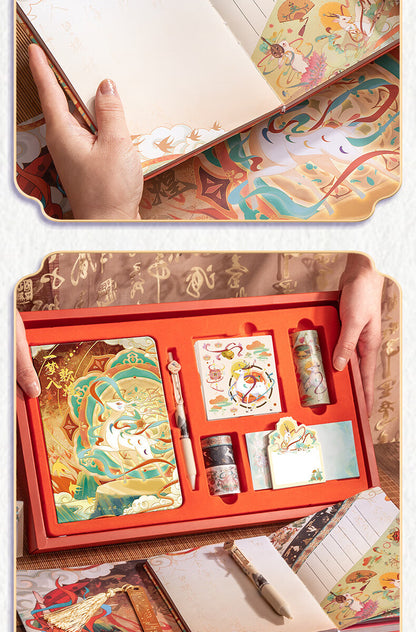 Kaba Bear Dunhuang-Inspired Creative Notebook Gift Set Cultural Souvenir for Birthday & Children's Day